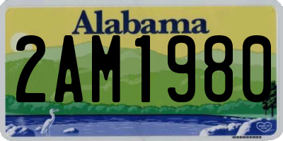 AL license plate 2AM1980