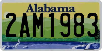 AL license plate 2AM1983
