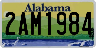 AL license plate 2AM1984