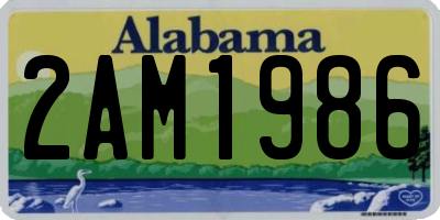 AL license plate 2AM1986