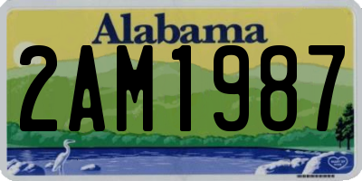 AL license plate 2AM1987