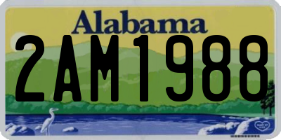 AL license plate 2AM1988