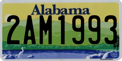 AL license plate 2AM1993