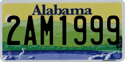 AL license plate 2AM1999