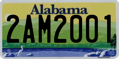 AL license plate 2AM2001