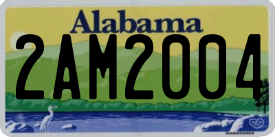 AL license plate 2AM2004