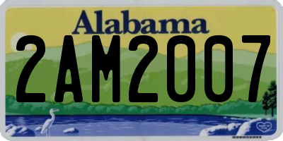 AL license plate 2AM2007
