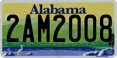 AL license plate 2AM2008