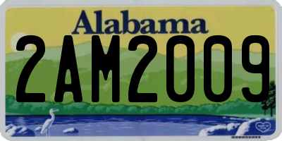 AL license plate 2AM2009