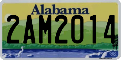 AL license plate 2AM2014