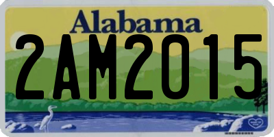 AL license plate 2AM2015