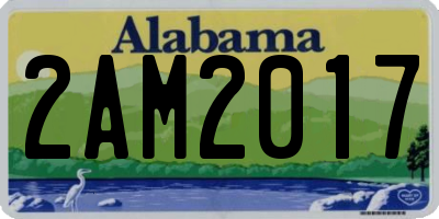 AL license plate 2AM2017
