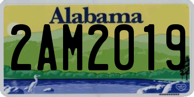AL license plate 2AM2019