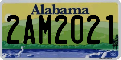 AL license plate 2AM2021