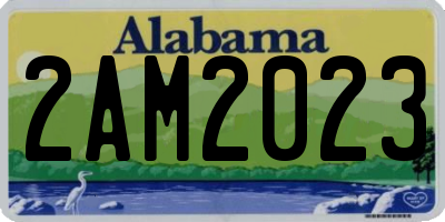 AL license plate 2AM2023