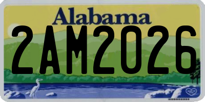 AL license plate 2AM2026