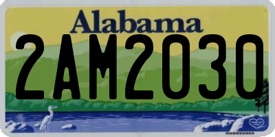AL license plate 2AM2030