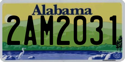 AL license plate 2AM2031