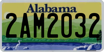AL license plate 2AM2032