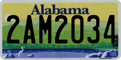 AL license plate 2AM2034