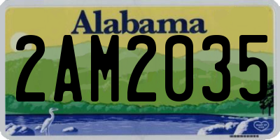AL license plate 2AM2035