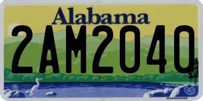 AL license plate 2AM2040