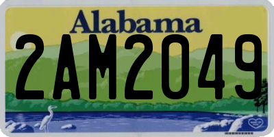 AL license plate 2AM2049