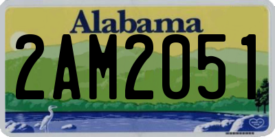 AL license plate 2AM2051
