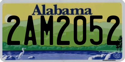 AL license plate 2AM2052