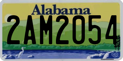 AL license plate 2AM2054