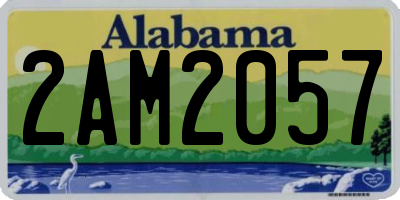 AL license plate 2AM2057