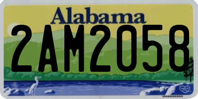 AL license plate 2AM2058