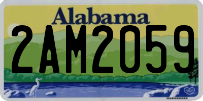 AL license plate 2AM2059