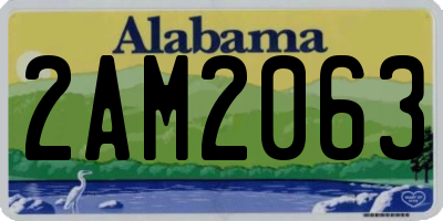 AL license plate 2AM2063