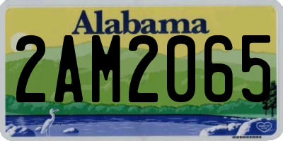 AL license plate 2AM2065