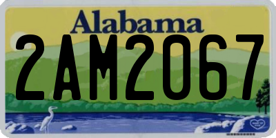 AL license plate 2AM2067