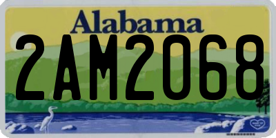 AL license plate 2AM2068