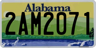 AL license plate 2AM2071