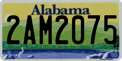 AL license plate 2AM2075