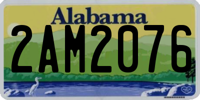 AL license plate 2AM2076