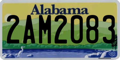 AL license plate 2AM2083