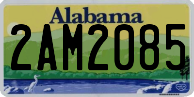 AL license plate 2AM2085
