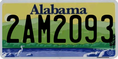 AL license plate 2AM2093