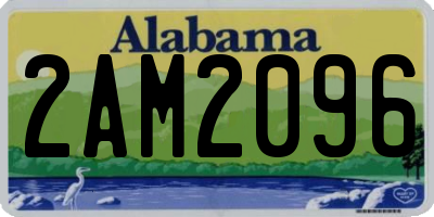 AL license plate 2AM2096