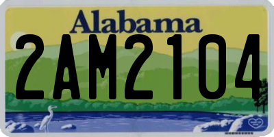 AL license plate 2AM2104