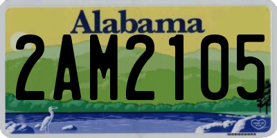 AL license plate 2AM2105