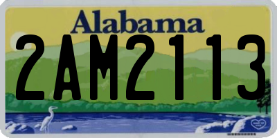 AL license plate 2AM2113