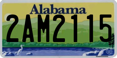 AL license plate 2AM2115