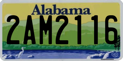 AL license plate 2AM2116