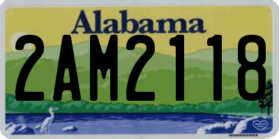 AL license plate 2AM2118
